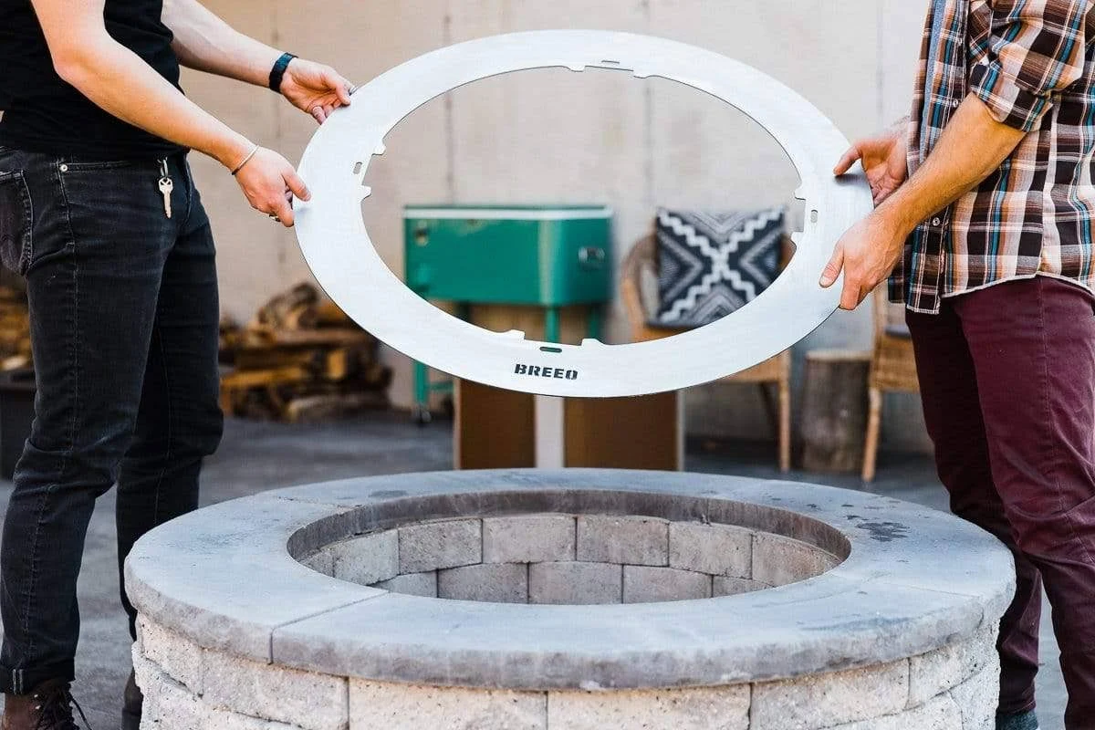 Breeo x Series 24 Smokeless Fire Pit Insert Package | Corten Steel | American Made