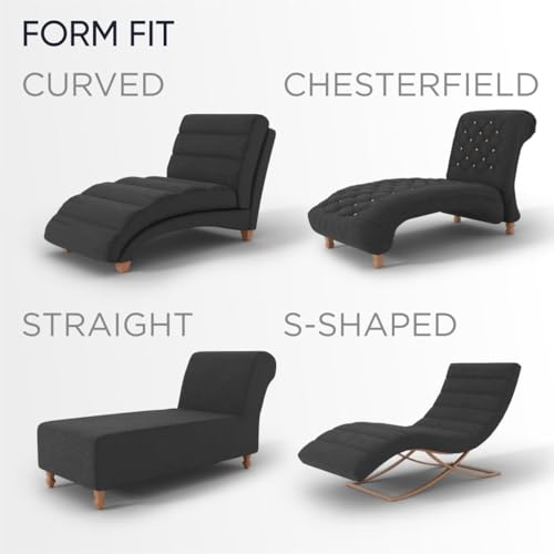 PAULATO BY GA.I.CO. Chaise Lounge Cover - Lounge Sofa Covers - Lounge Chair Cover- Fabric Slipcovers - 1-piece Form Fit Stretch Furniture Slipcover - Microfibra Collection - Tapioca (Chaise Lounge)