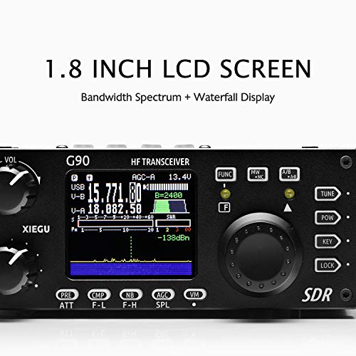 Xiegu G90 HF Radio Transceiver 20W SSB/CW/AM/FM SDR Structure with Built-in Auto Antenna Tuner