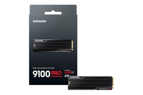 Samsung SSD 9100 PRO 2TB, PCIe 5.0x4 M.2 2280, Seq. Read Speeds Up to 14,800MB/s, Best for AI Computing, Gaming, and Heavy Duty Workstations (MZ VAP2T0B/AM)