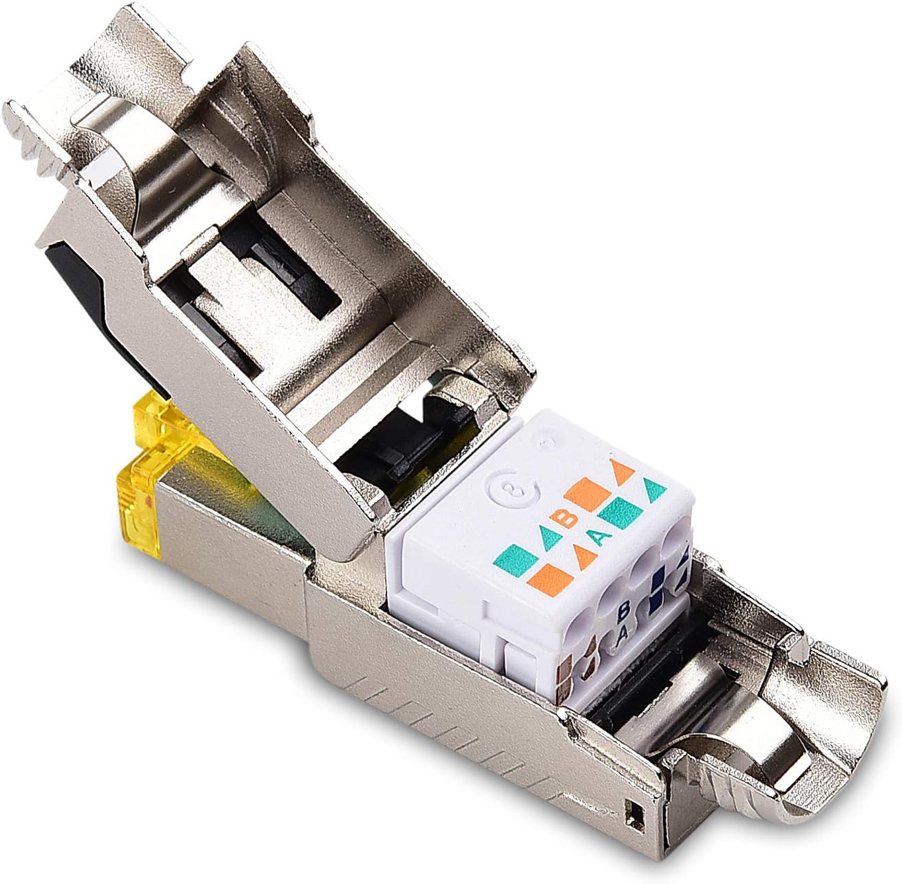 Cable Matters 6-Pack Tool Free Shielded RJ45 Cat 8, Cat8 Field Termination Plug, Cat8 Connector, Cat8 Plug