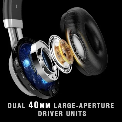Foldable Wireless Headphones for iPhone 14/14 Pro/Pro Max/13/13 Pro/Pro Max/12 Pro/Pro Max/Pro Plus/Max Mini - Headset w Mic Hands-free Earphones Earbuds Over Ear W1R