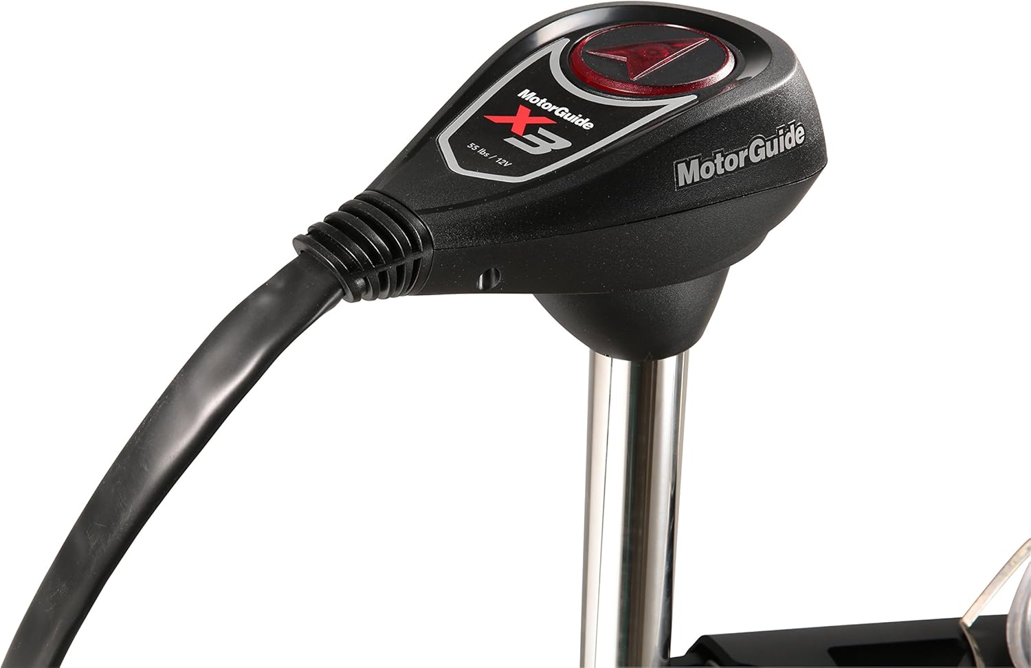 MotorGuide 940200090 X3 Freshwater Bow Mount Trolling Motor — Cable Steer, Foot-Control — 45-Inch Shaft, 55-Pound Peak Thrust
