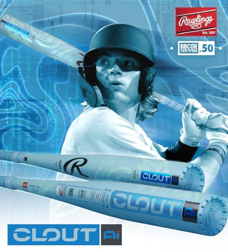 Rawlings | 2025 | Clout AI Baseball Bat | BBCOR | -3 Drop | 2 5/8" Barrel | 1 Pc. Alloy