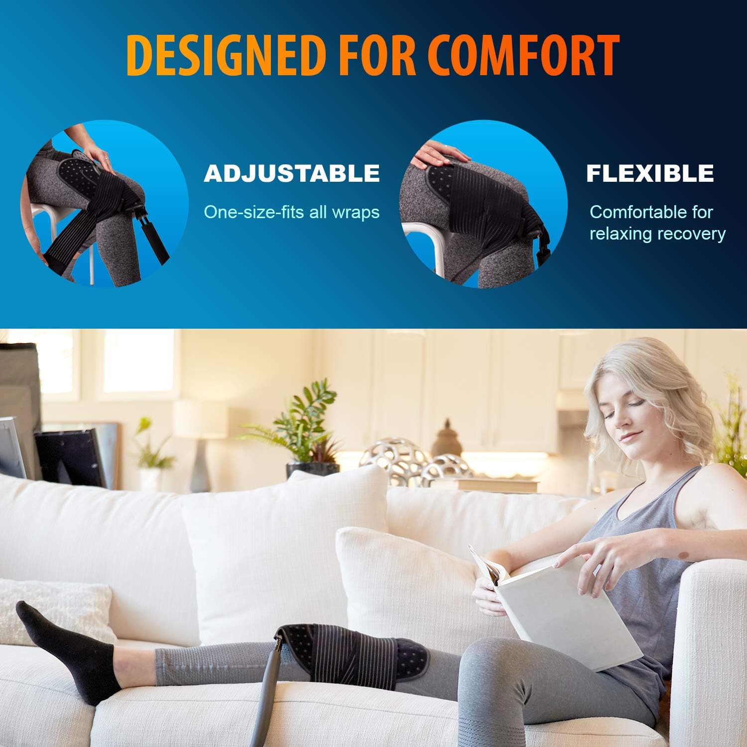 Cryotherapy - Circulating Personal Cold Water Therapy Ice Machine by Arctic Ice &ndash;with Universal Pad for Knee, Elbow, Shoulder, Back Pain, Swelling, Sprains, Inflammation, Injuries, Post Surgery Care