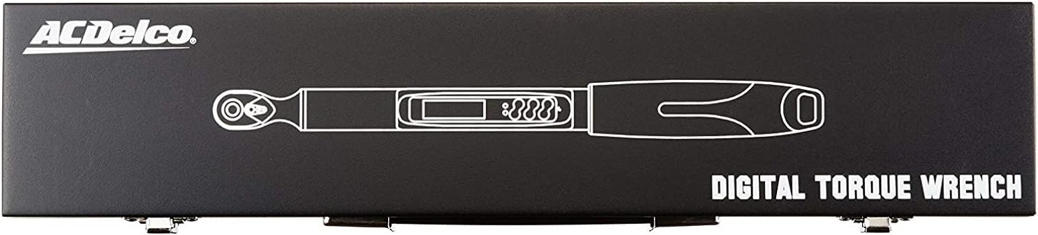 ACDelco ARM313-2A 1/4” (1.11 to 22.12 ft-lbs.) Heavy Duty Angle Digital Torque Wrench with Buzzer and LED Flash Notification – ISO 6789 Standards with Certificate of Calibration