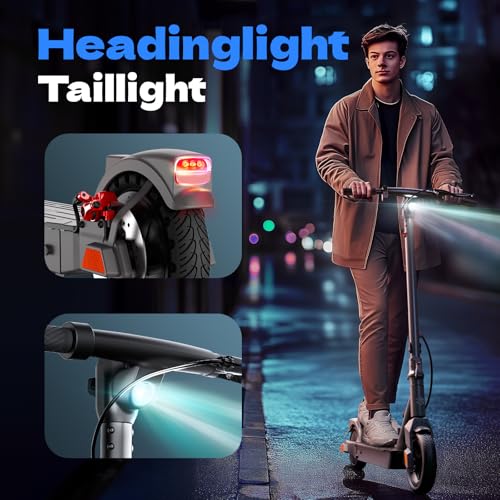 SISIGAD Electric Scooter Adults 10" Tires, 600W Peak Motor, Max 22 MPH Speed, 30 Miles Long Range, Portable Folding E-Scooter for Commuting with Dual Brakes, LCD Display APP Control