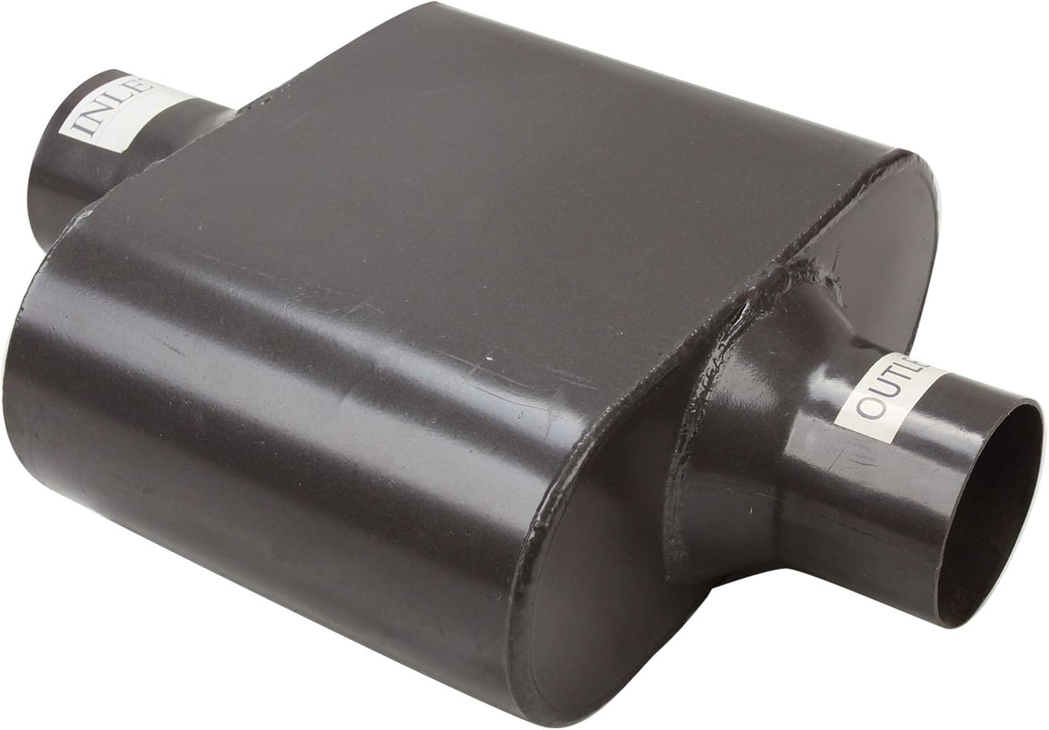 Pair of Single Chamber Performance Race Muffler 2.5" Center / Center Universal Muffler (2.5 Inch) Pack of 2