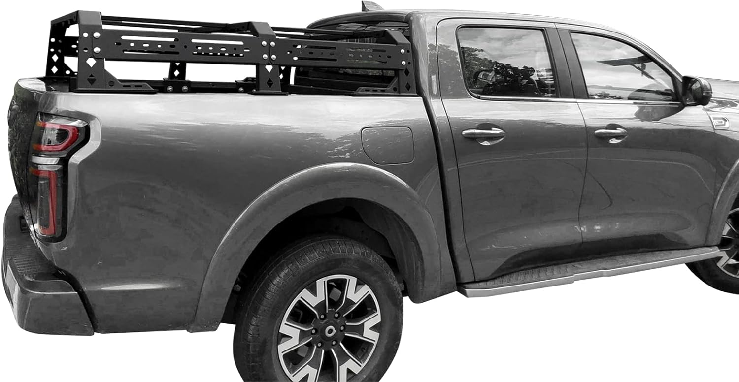 TKMAUTO Overland Bed Rack Truck Cargo Carrier Compatible with Toyota Tacoma 2005 - 2022 2nd 3rd Gen