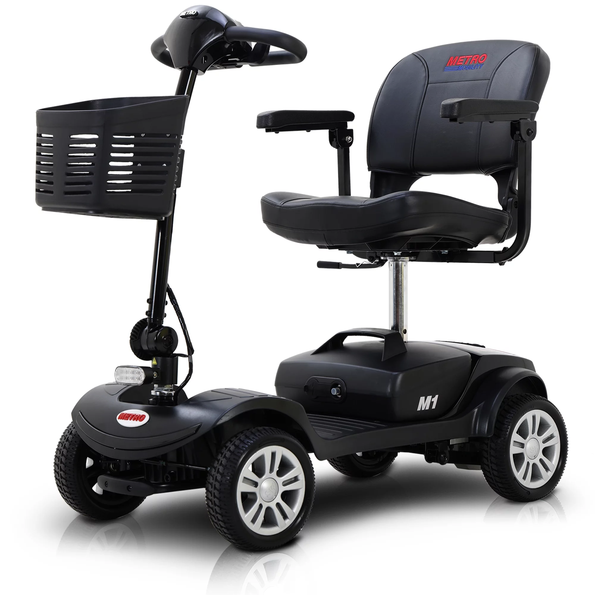 Travel Mobility Scooter, Heavy Duty Electric Scooters with 4 Anti-Tip Wheels, Compact Lightweight Mobility Scooters for Senior Adults Elderly, Foldable Mobility Scooter, Holds 300lbs, Purple