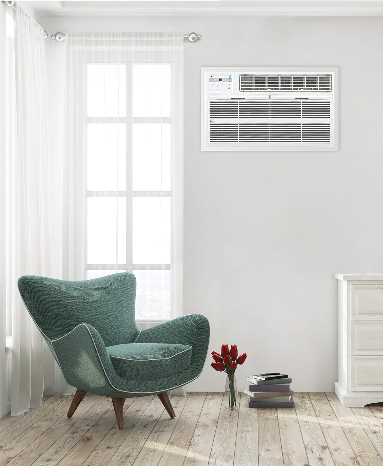 PerfectAire 4PATW12000 12,000 BTU Thru-The-Wall Air Conditioner with Remote Control, EER 10.5, 450-550 Sq. Ft. Coverage