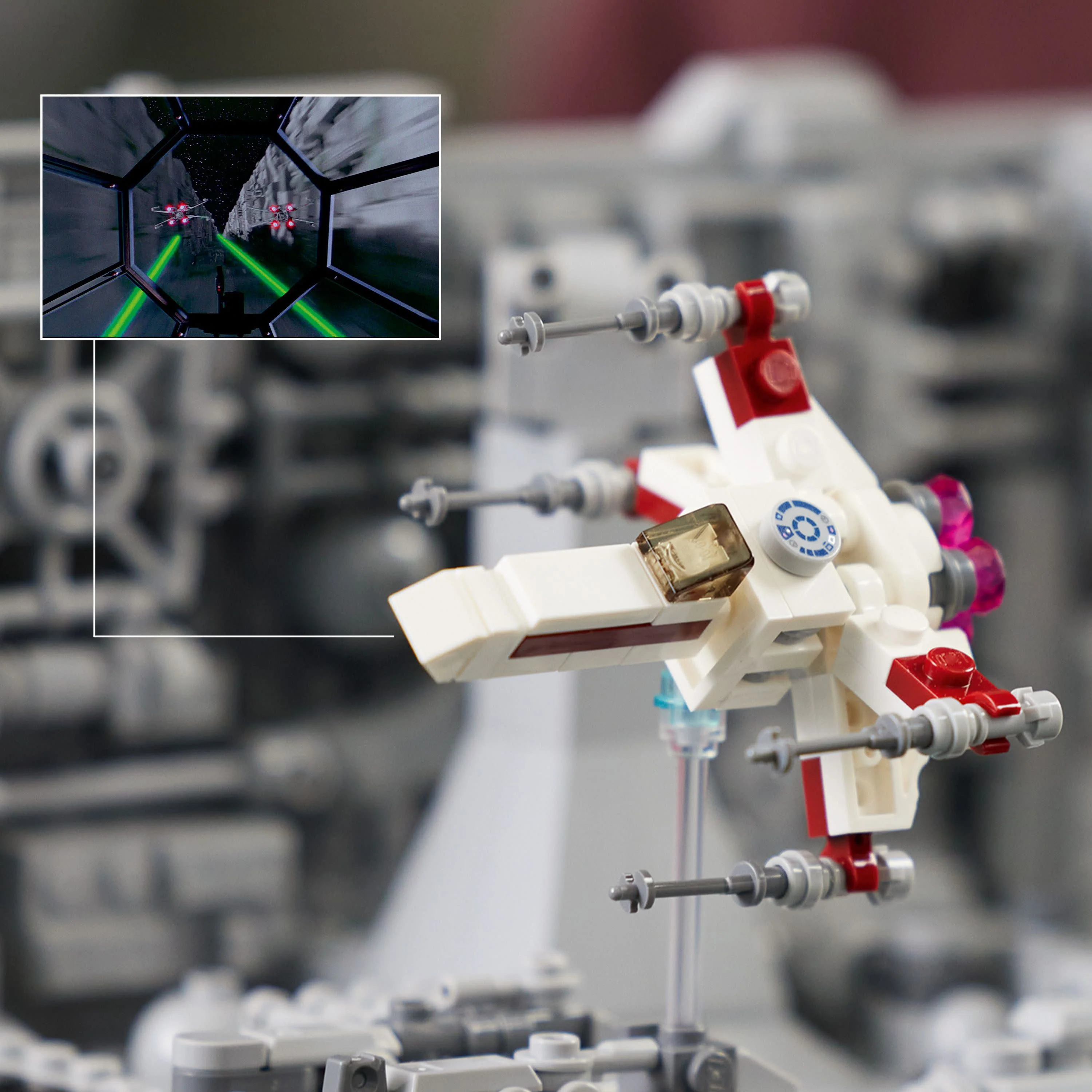 LEGO Star Wars Death Star Trench Run Diorama 75329 Set for Adults, Room Décor Memorabilia Gift with Darth Vader's TIE Advanced fighter