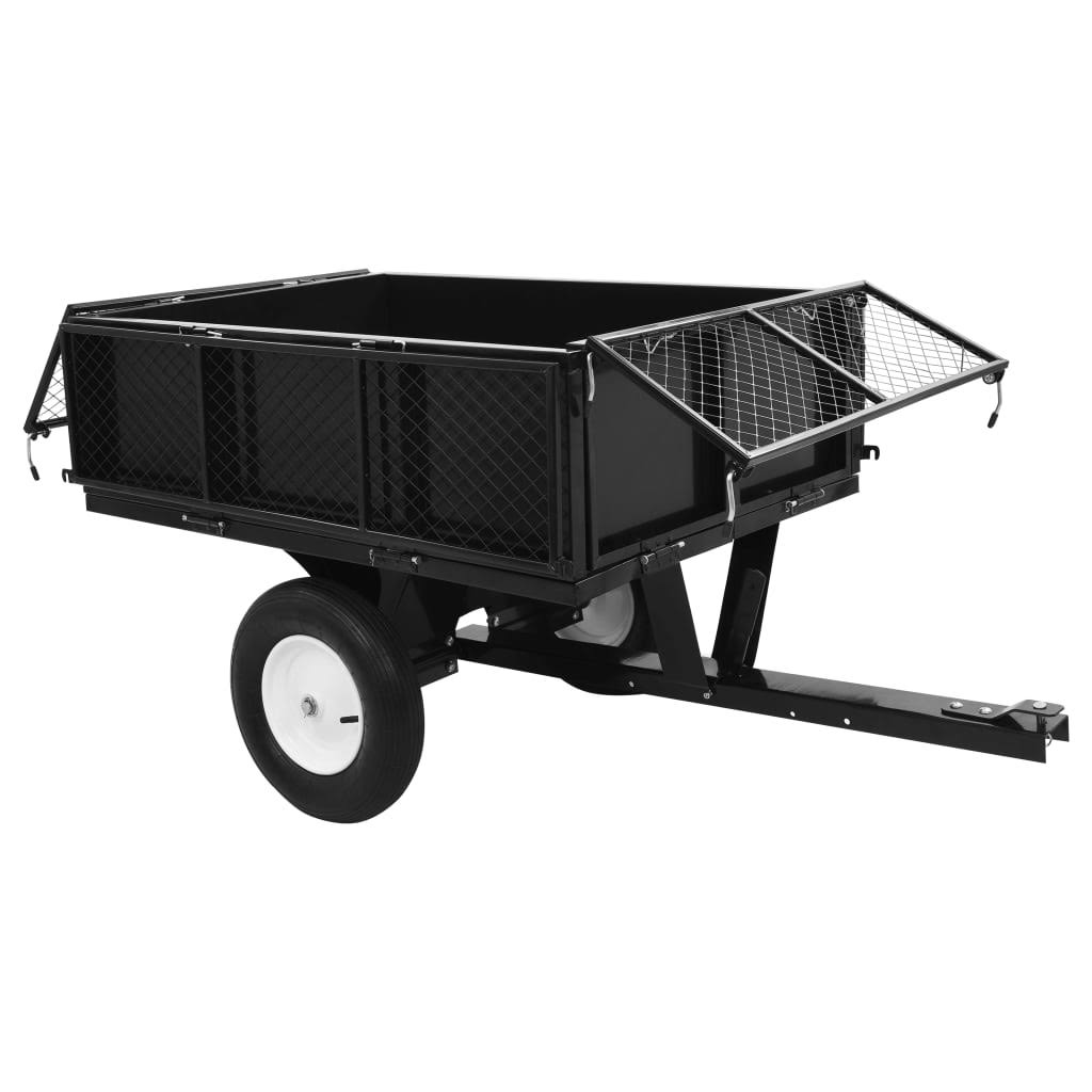 vidaXL Tipping Trailer for Lawn Tractor 661.4lbs Load 145813