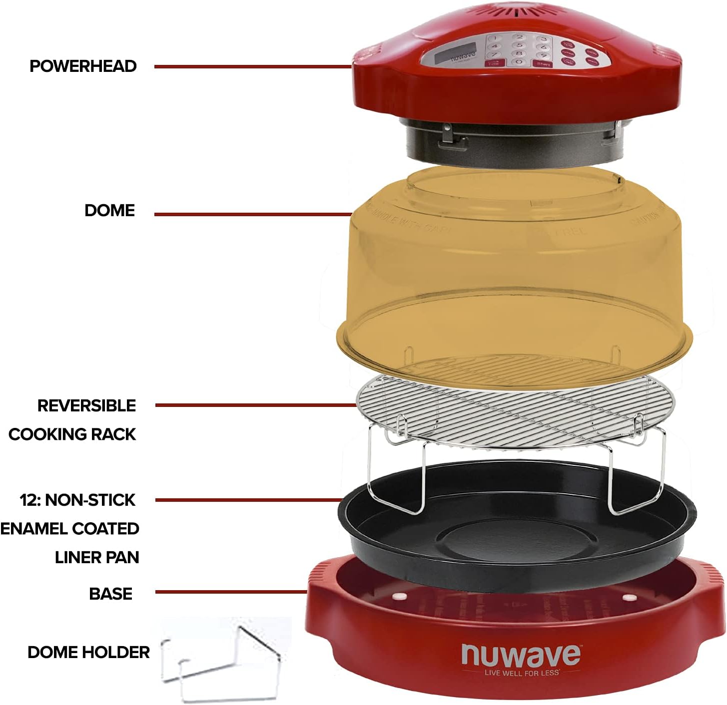 NuWave 20633 Pro Plus Oven with Stainless Steel Extender Ring, Black