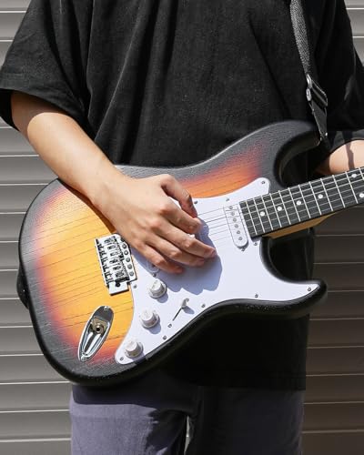 DONNER DST-80 Electric Guitar 39” Beginner Electric Guitar Kit with Amp, Classic SSS Pickup Complete with Gig Bag, Tuner, Capo, Strap, Picks, and Free Online Lessons