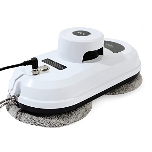 YTK Window Cleaner Robot with Ultrasonic 5600PA Auto Water Glass Cleaning Automatic Smart Robot Cleaner,Window Vacuum Cleaner with Control Windows/Tiles/Class Door Indoor Outdoor High Rise Ceilings
