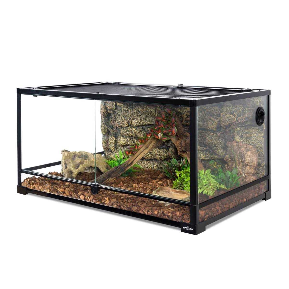 REPTIZOO 36 x 24 x 18 in. Reptile Glass Deep Terrarium with Double Hinge Door - Pet Supplies online store