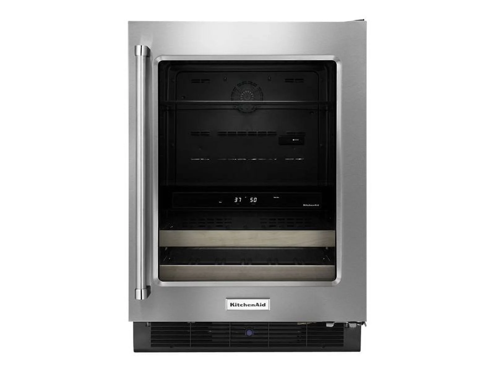 KitchenAid KUBR204ESB - Wine cooler/refrigerator - niche - width: 24 in - depth: 24 in - height: 34.4 in - 4.8 cu. ft - stainless steel