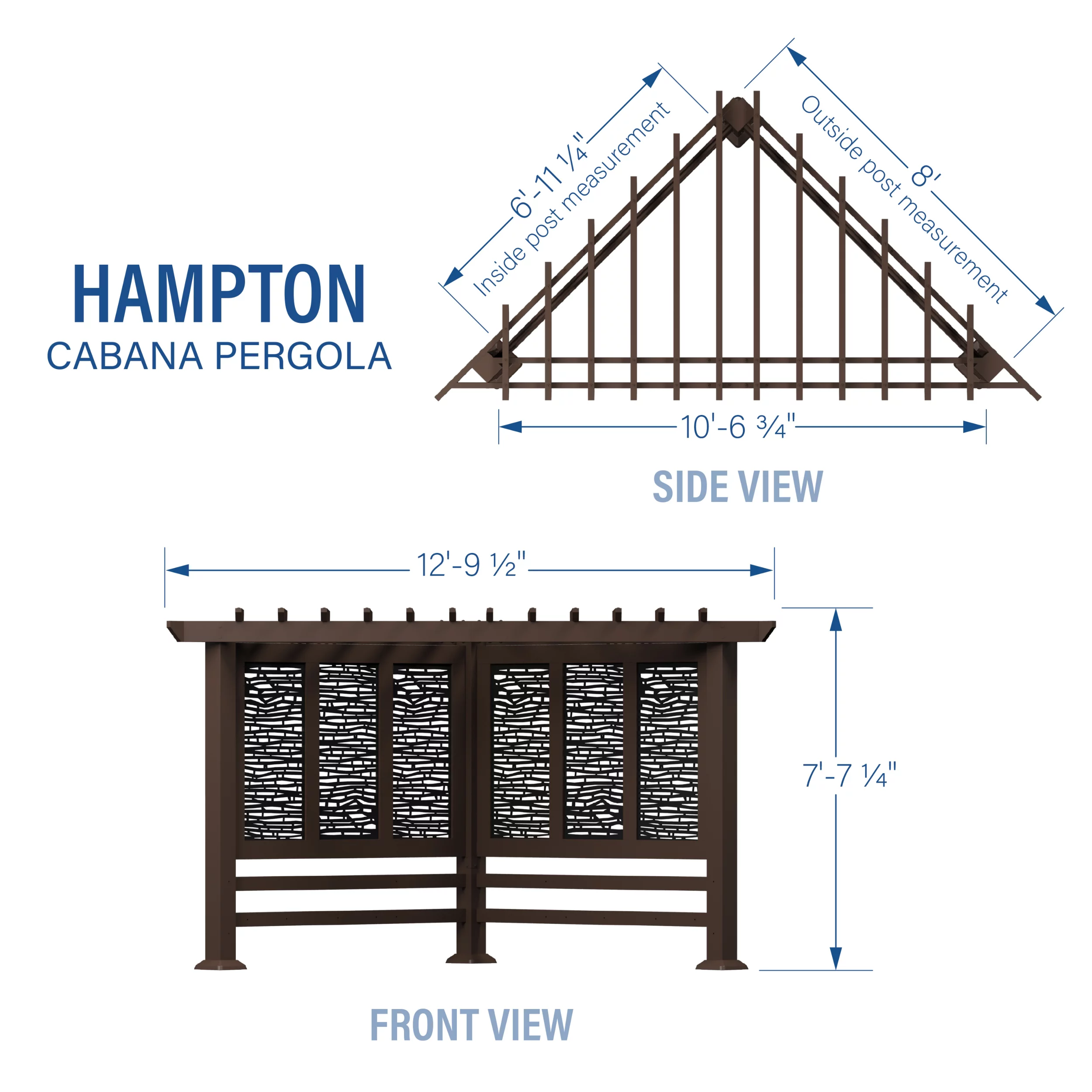 Backyard Discovery Hampton Traditional Steel Cabana Pergola - Curated Treasures Market