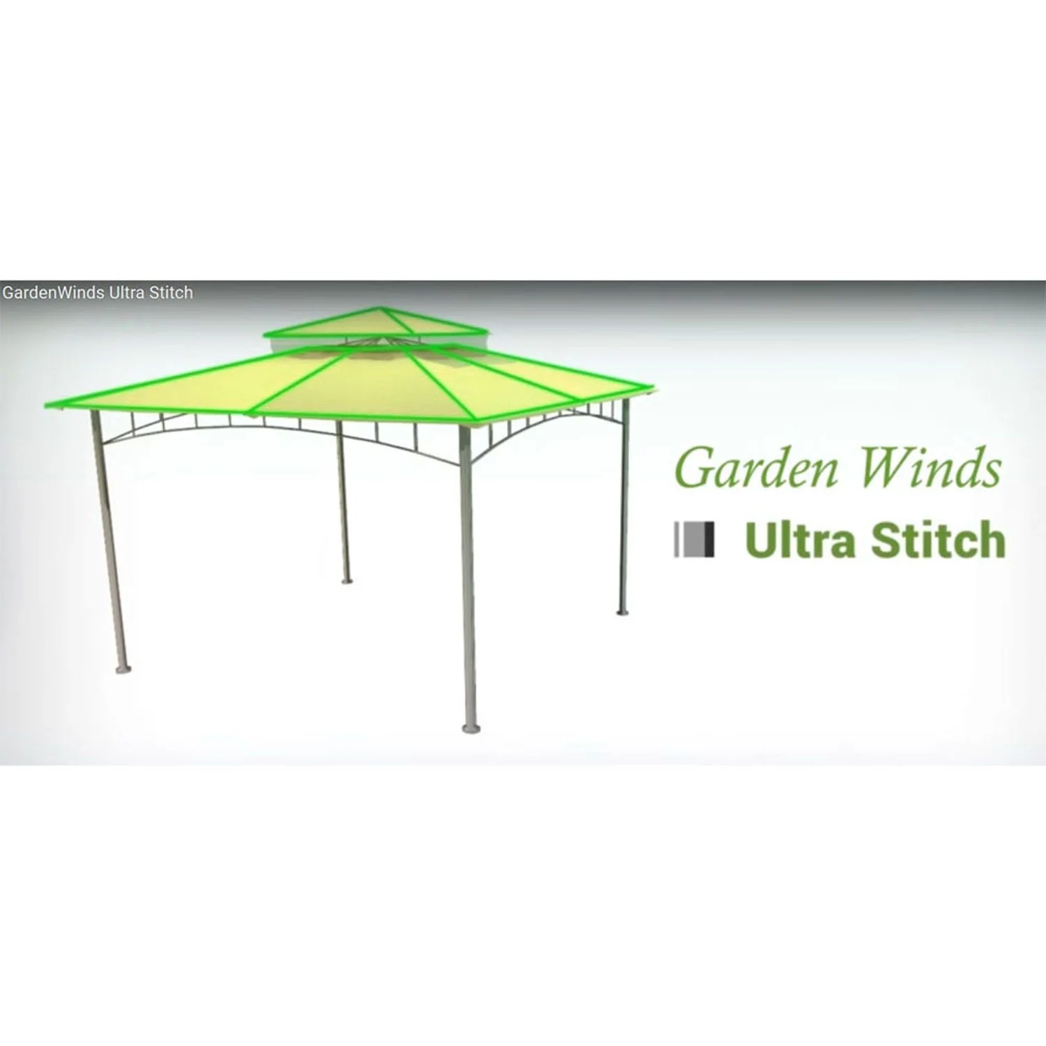 Garden Winds Havenbury Gazebo Replacement Canopy Top, Beige, Riplock 500