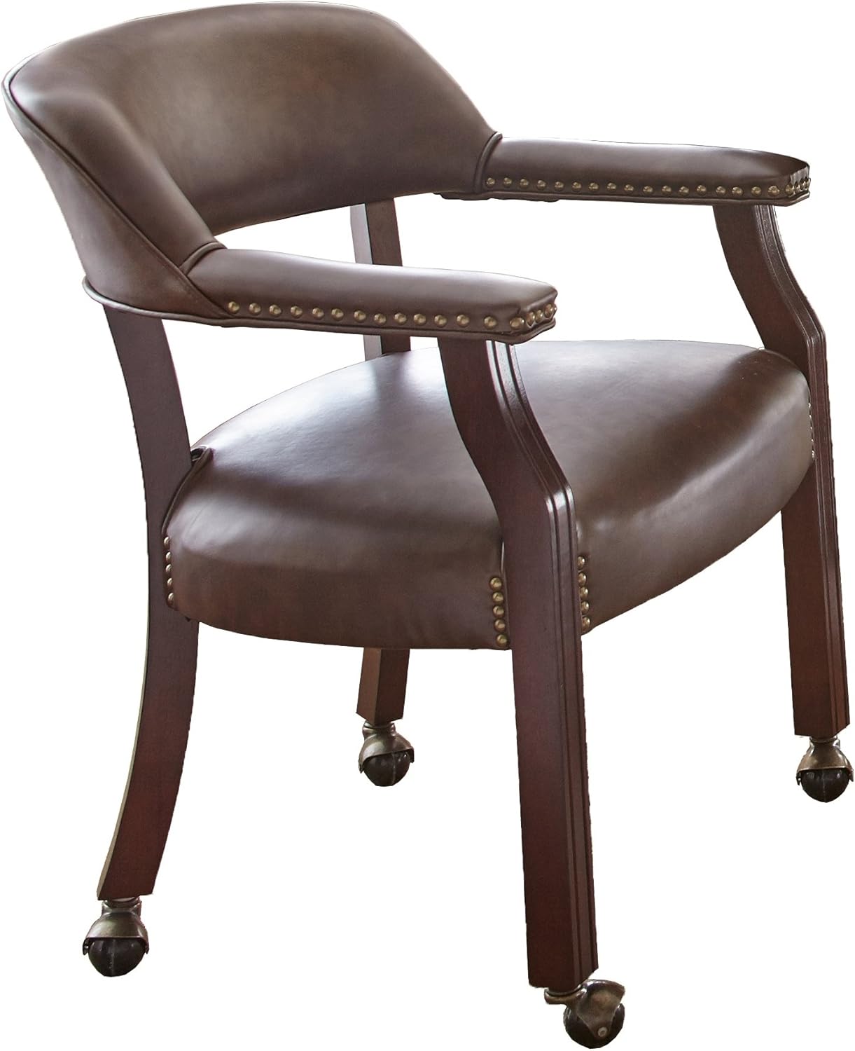 Steve Silver Company Tournament Captains Chair with Casters, Black, 25 W x 25 D x 31 H