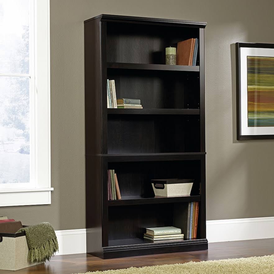 Sauder Select 5-Shelf Bookcase, Estate Black