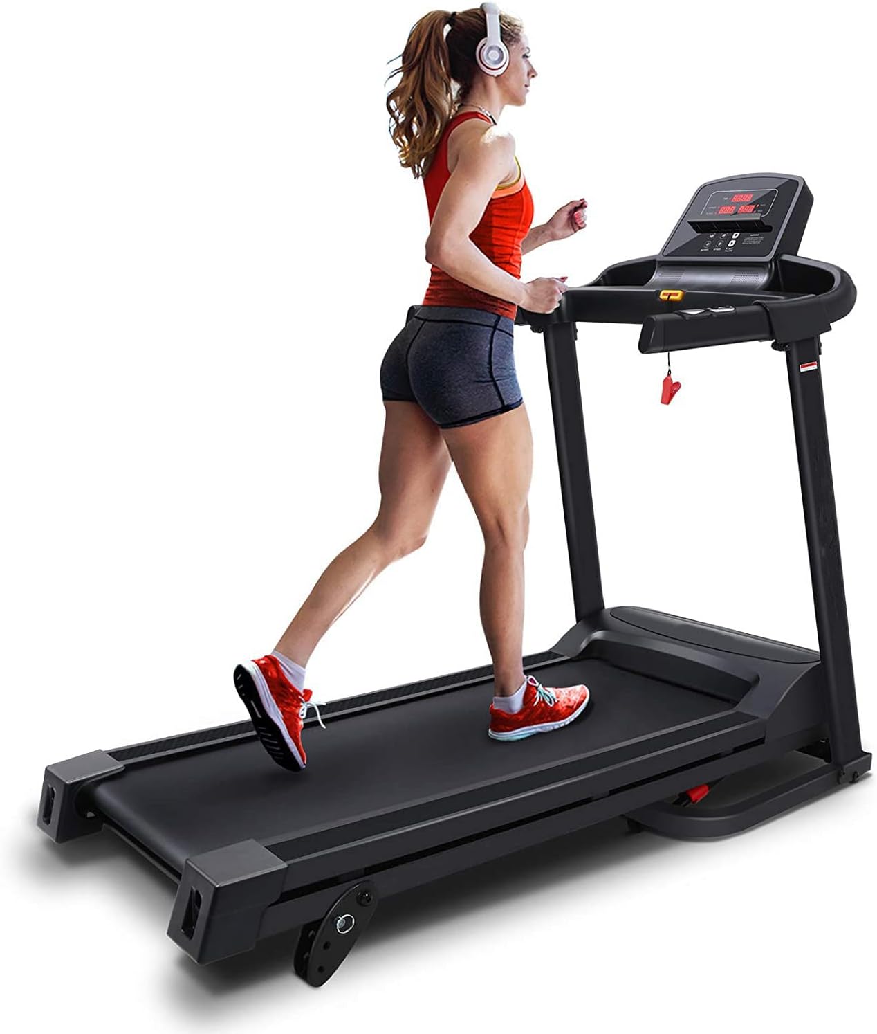 BiFanuo 2 in 1 Folding Treadmill, Smart Walking Running Machine with Bluetooth Audio Speakers, Installation-Free，Under Desk Treadmill for Home/Office Gym Cardio Fitness