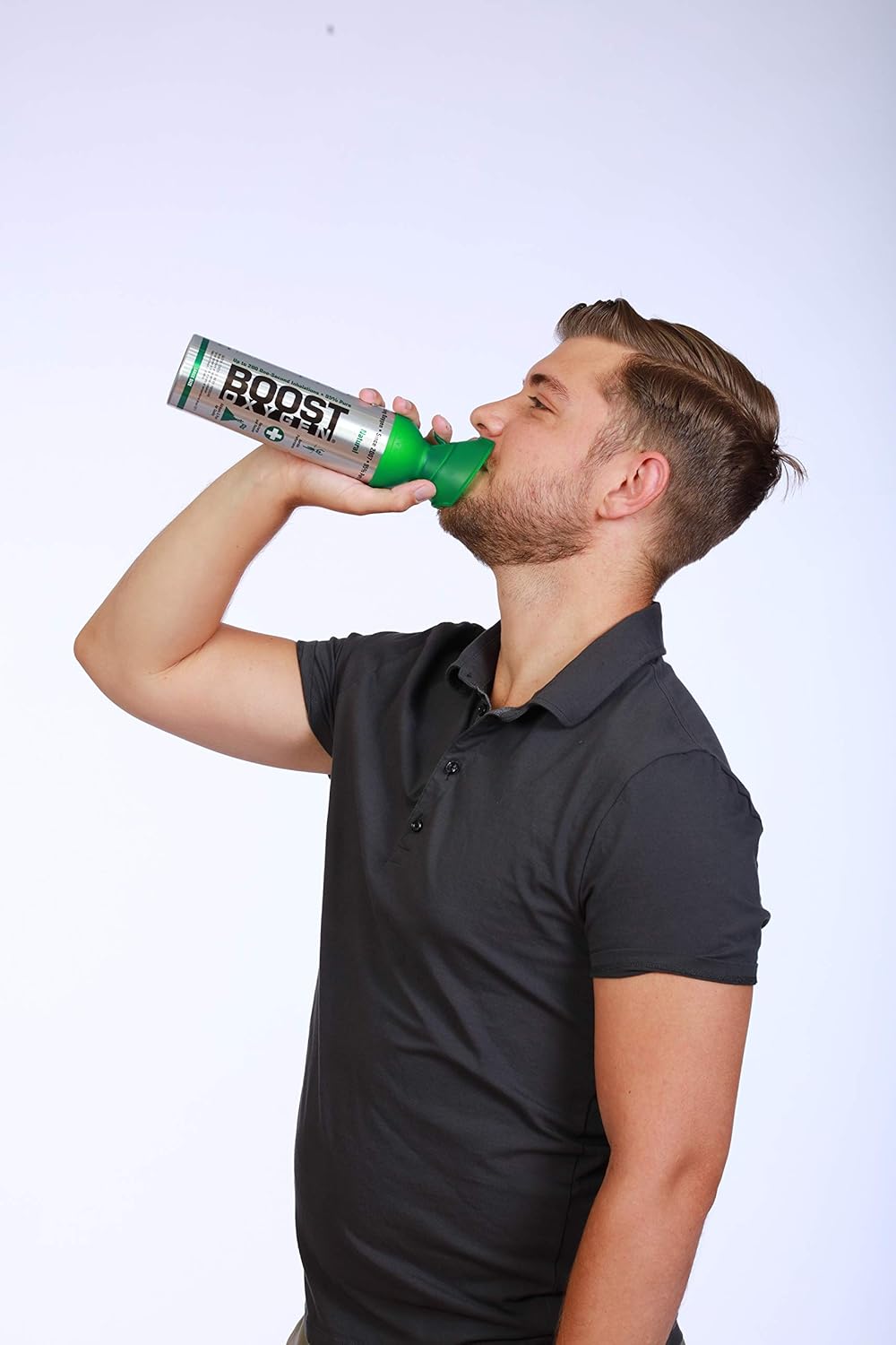 Boost Oxygen Supplemental Oxygen to Go | All-Natural Respiratory Support for Health, Wellness, Performance, Recovery and Altitude  (10 Liter Large, 6 Pack, Natural)
