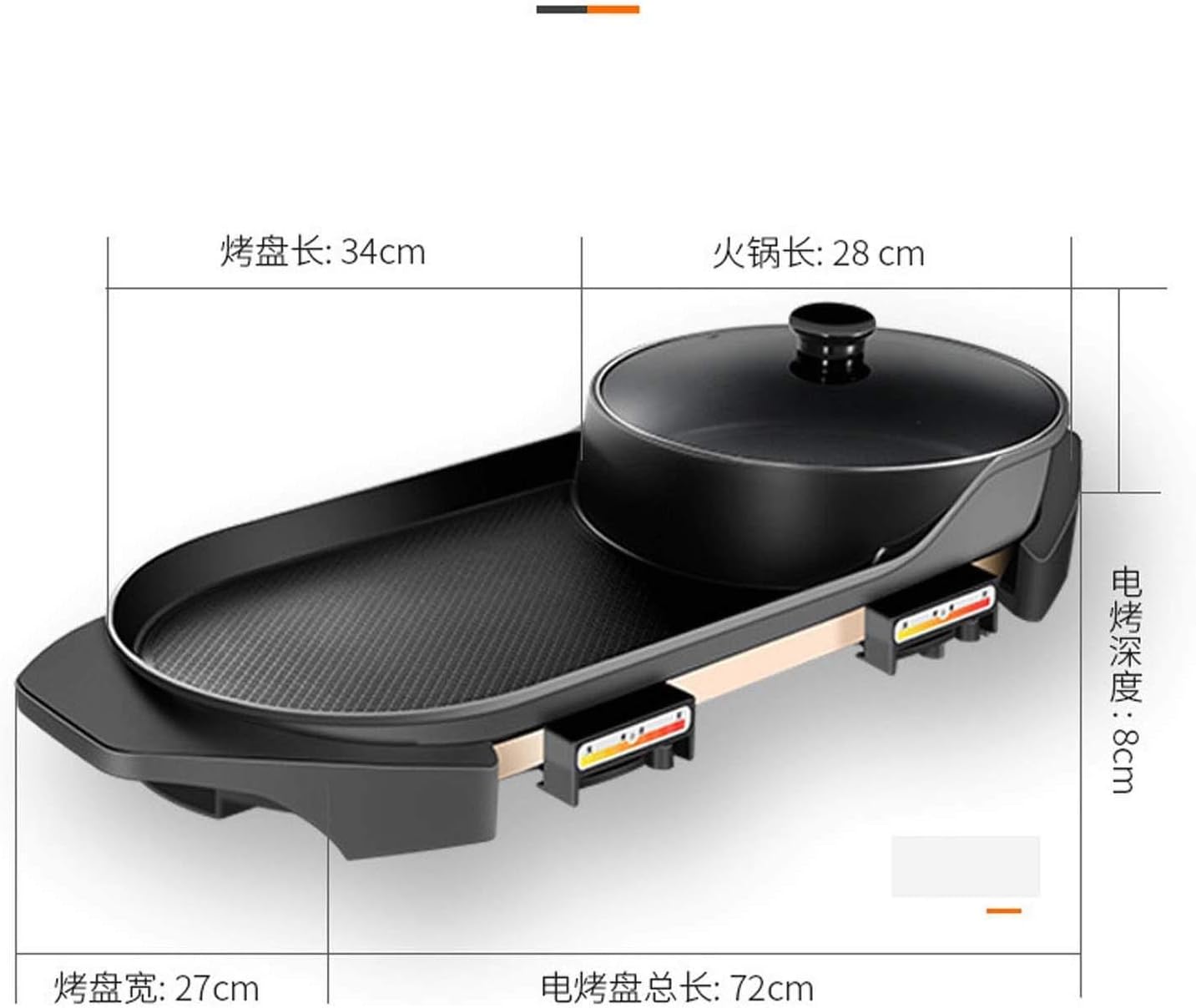 Barbecue Grill Multifunction Electric Grill Electric Grill Korean Style Baking Pan Smokeless Electric Grill Non-Stick Hot Pot Appliances Multi-Function Roast One Pot 110V - 240V