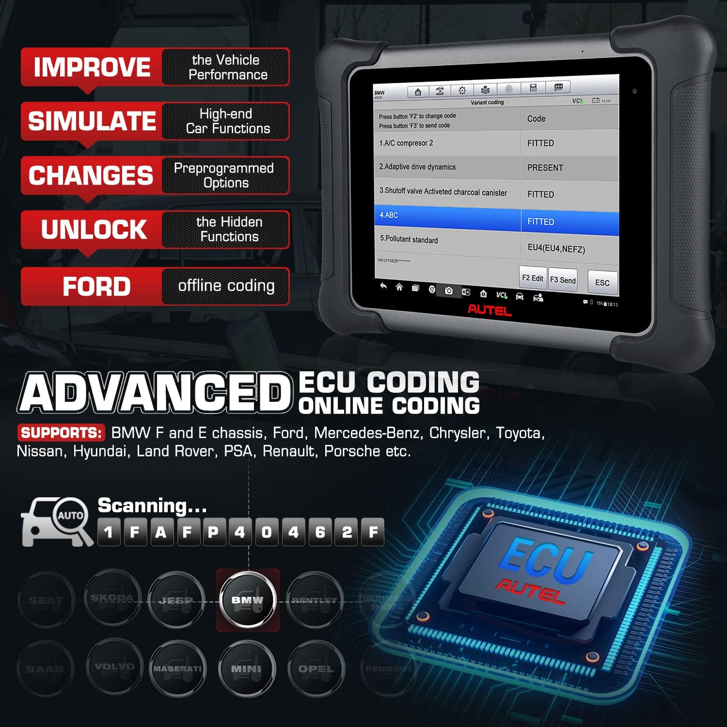 Autel Scanner MaxiSys Elite II, [with $60 MV108], 2022 Newer Model of MS Elite/ MS908S Pro/ MK908P, Hardware Same as Autel MS909, J2534 ECU Programming & Coding, Bi-Directional Control, 38+ Services