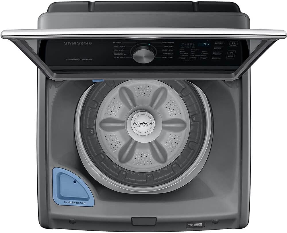 SAMSUNG WA44A3405AP 4.4 cu. ft. Top Load Washer with ActiveWave(TM) Agitator and Active WaterJet in Platinum
