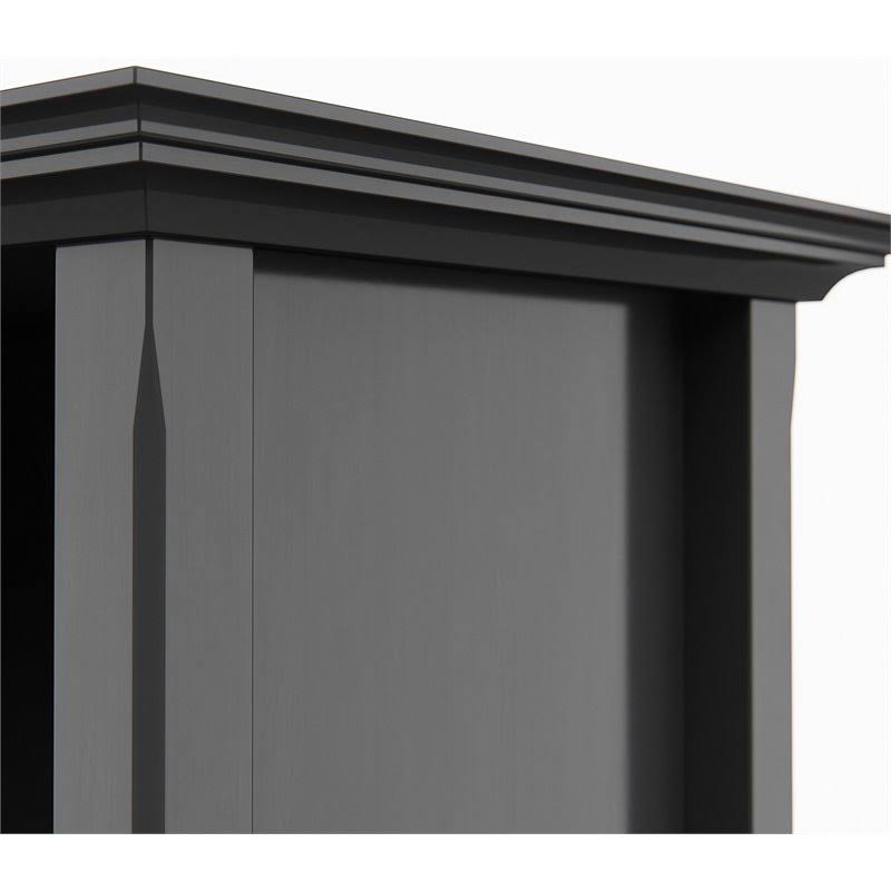Simpli Home Amherst Solid Wood 5 Shelf Bookcase in Black