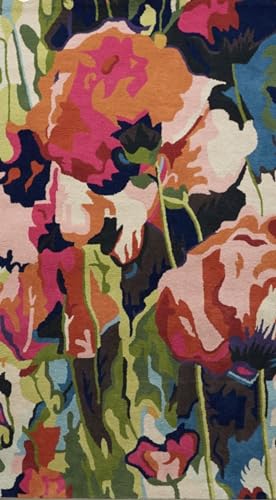 Hand Tufted Floral Area Rug, New Zealand Woolen Carpet for Living Room, Bedroom, Dining Room and Hall (8 x 10 Feet, Multicolor)