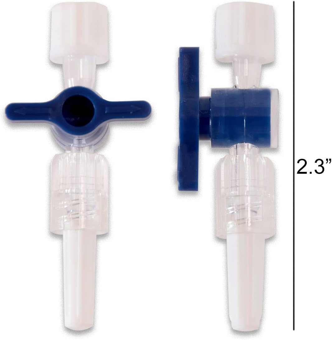 Zocakee Luer Stopcocks 2-Way,Luer Connections,Sterile Individual Package,6Pcs