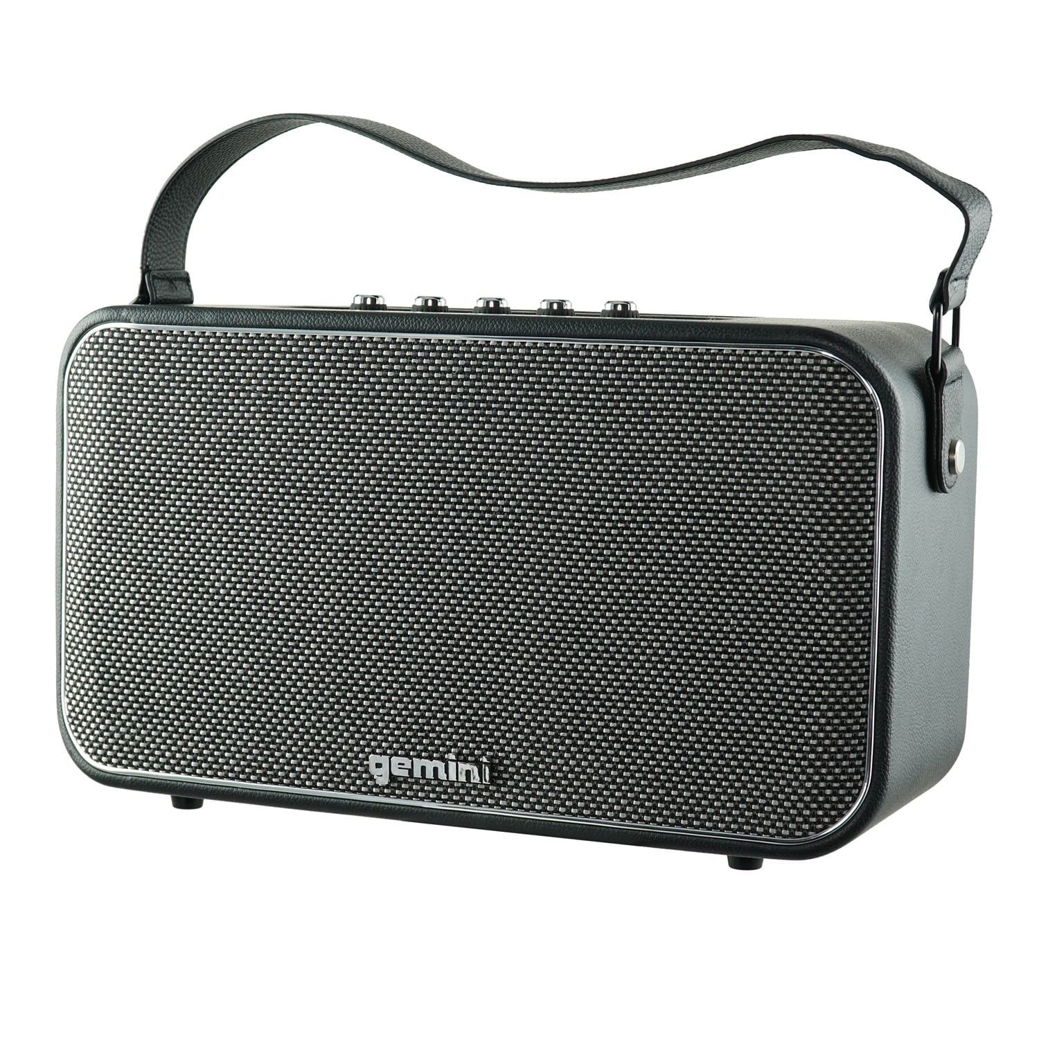 Gemini GTR-400 Portable Bluetooth Speaker (90 Watts, Guitar and Microphone Inputs, USB Record and Playback)
