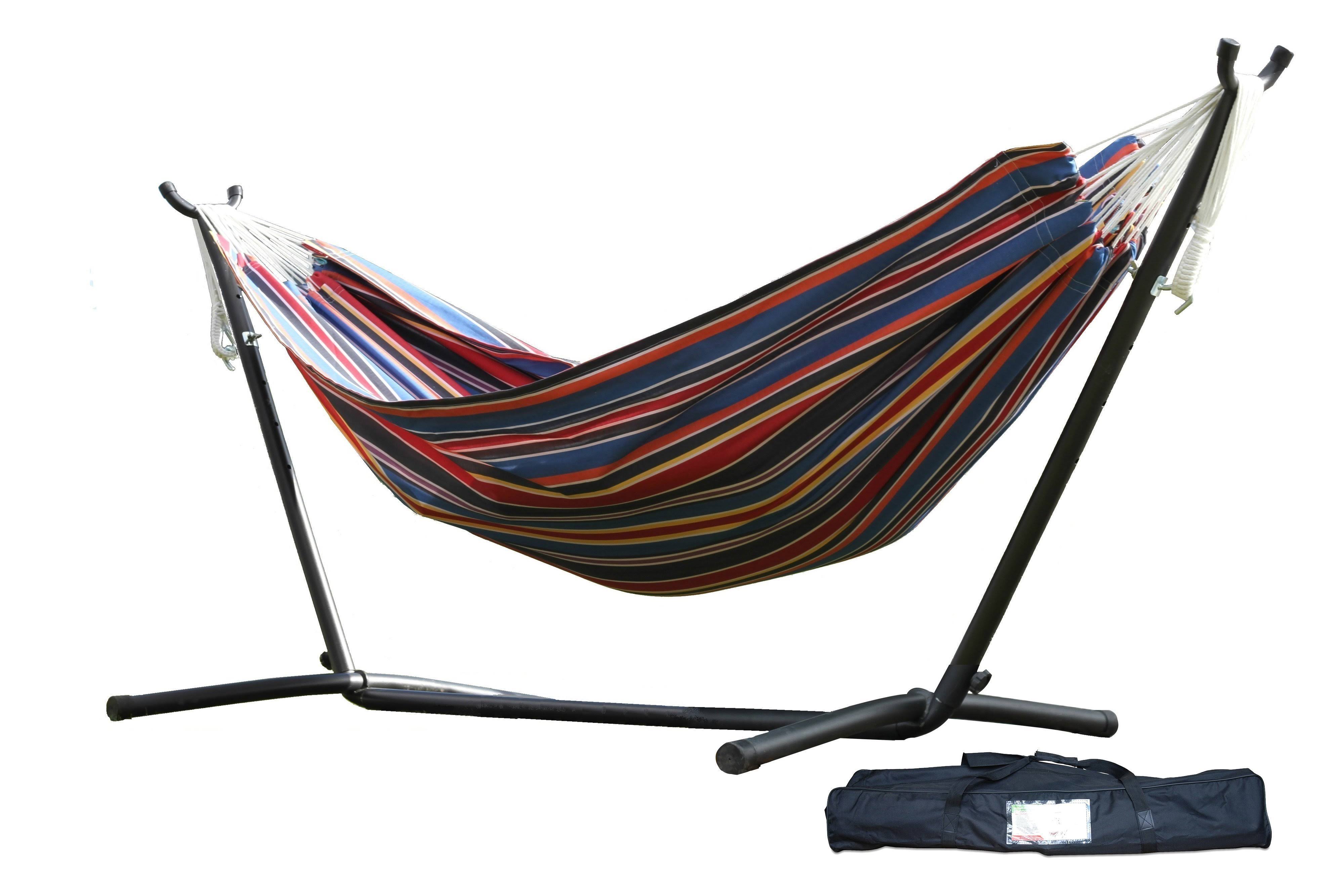 Vivere 9 ft. Double Hammock with Stand: Oasis
