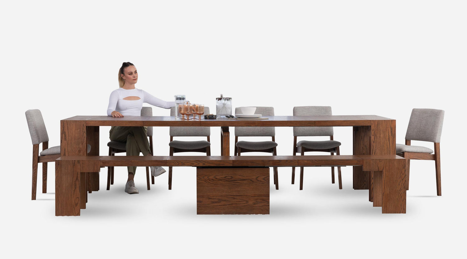 🎉Transformer Table 6 in 1 function long banquet table for 12 people