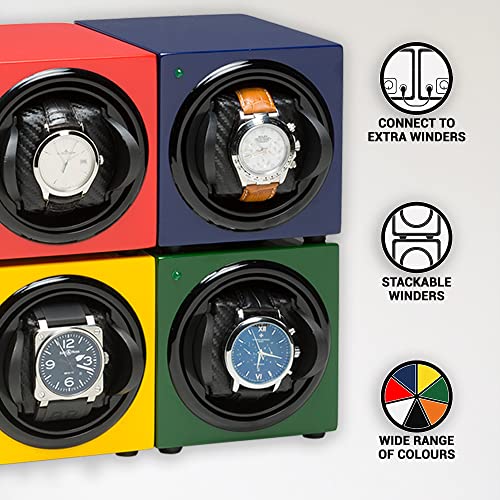 BARRINGTON Single Watch Winder for Automatic Watches with Silent Japanese Motor | Watch Winder for Luxury Brands | Adjustable TPD 650-1950 | AC Operated | Battery Backup