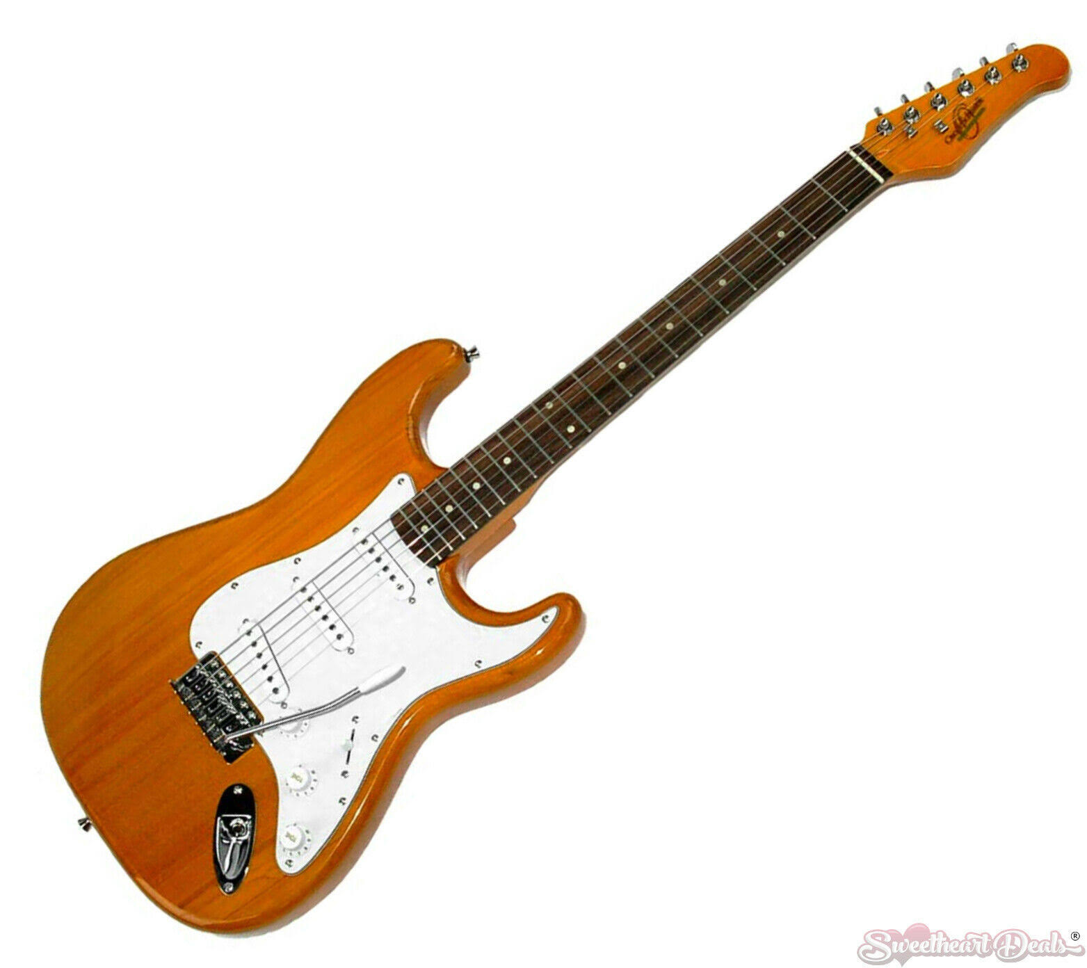 Oscar Schmidt Os-300-nh-a-u 6 String Double Cutaway SSS Electric Guitar Natural