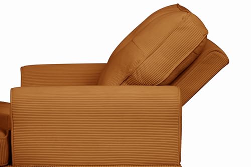 Chaise Lounge Indoor Sleeper Sofa Bed Chair Upholstered Lounge Chair for Bedroom Living Room with Rivets Green (Green+Corduroy)