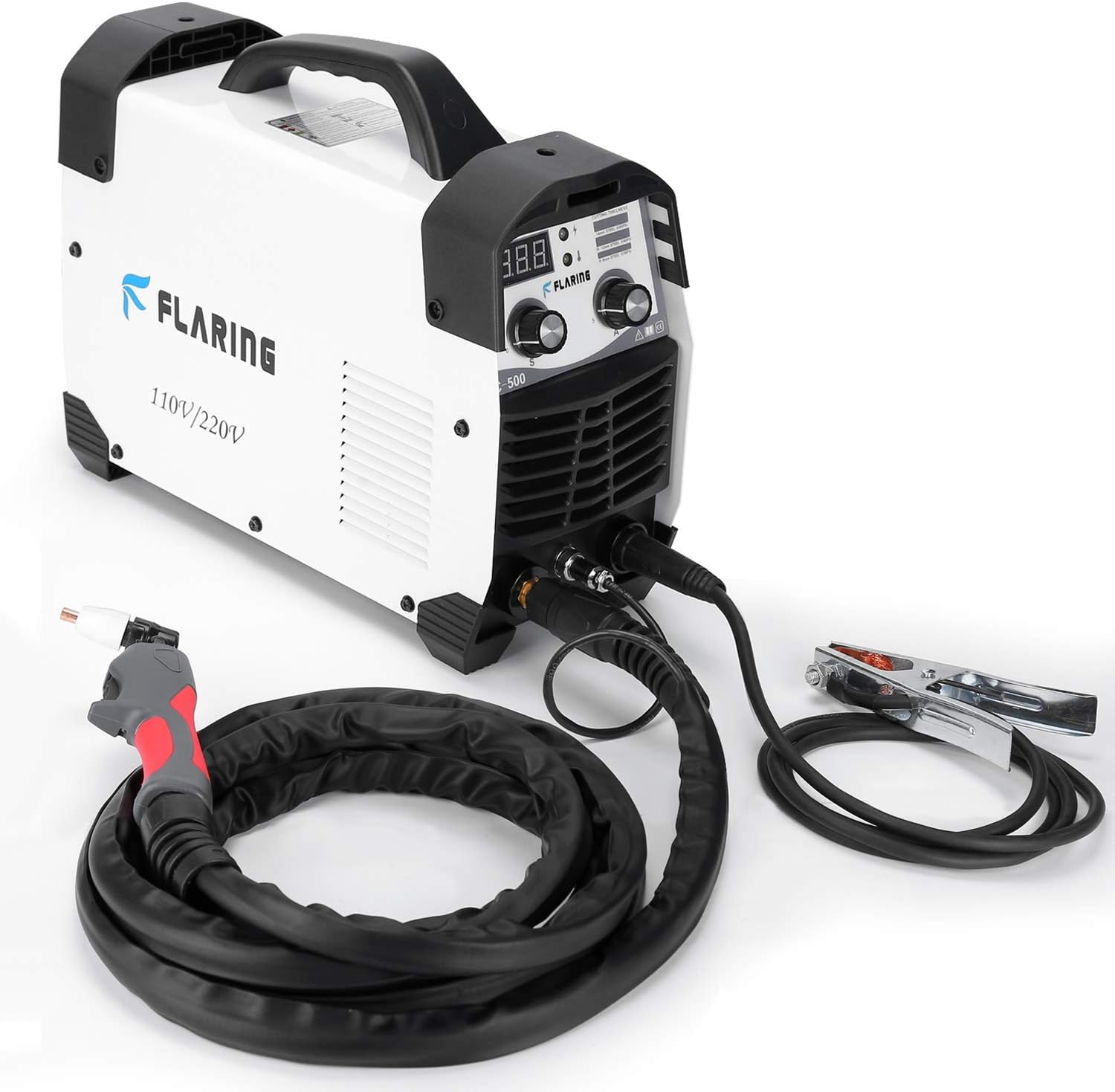 FLARING Plasma Cutter 50 AMP 110V/220V 1/2'' Clean Cut Max 16MM IGBT High Frequency Inverter Plasma Cutting Machine for Car Frame,Carbon Steel,Stainless Steel,Thin Copper,Aluminum