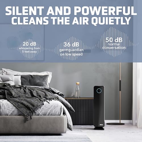 Germ Guardian True HEPA Filter Air Purifier with UV Light Sanitizer, Eliminates Germs, Filters Allergies, Pollen, Smoke, Dust, Pet Dander, Mold
