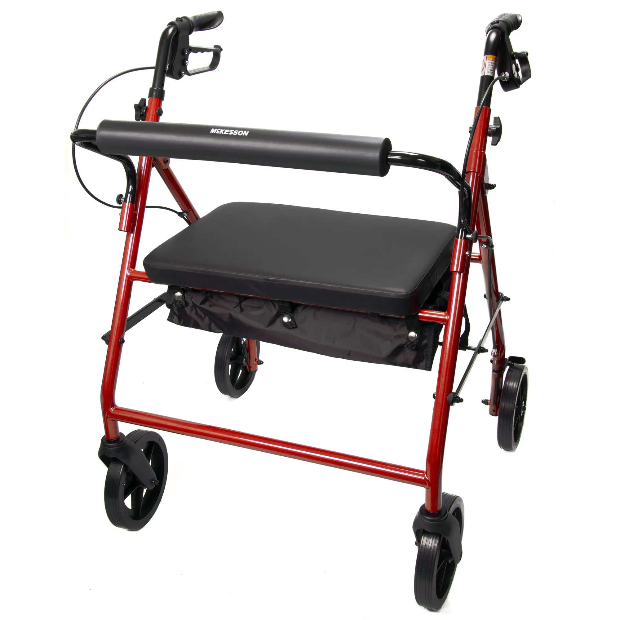 McKesson Rollator Walker with Seat and Wheels - Bariatric 400 lbs Capacity, 1 Ct - Curated Treasures Market