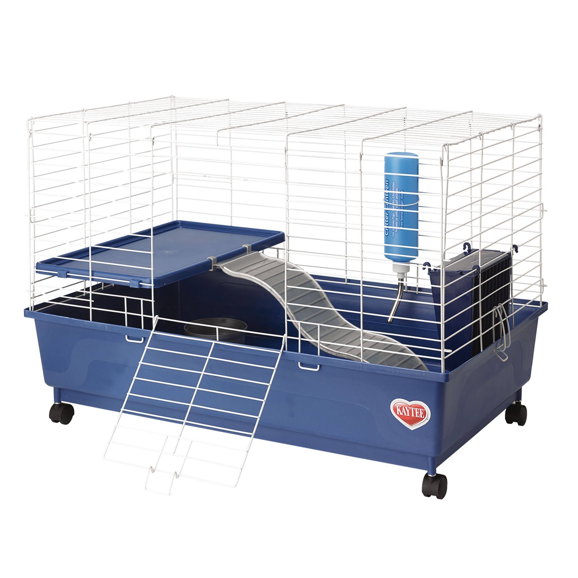 Kaytee My First Home Deluxe Guinea Pig 2-Level Cage with Wheels