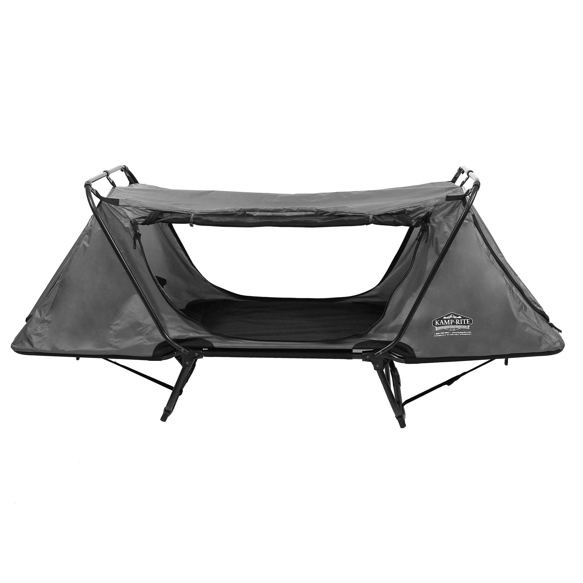 Kamp-Rite Original 1 Person Tent Cot Bed Bundle w/ Valuables Storage Bag