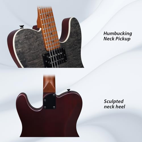 TOSTAR Electric Guitar Kit, 39 Inch Solid Wood Right Handed Guitar for Beginners Starter with Amp, HSS Pick Up, Poplar Body, Hand Polished, Mint Green, TST-220-SFG-NEW