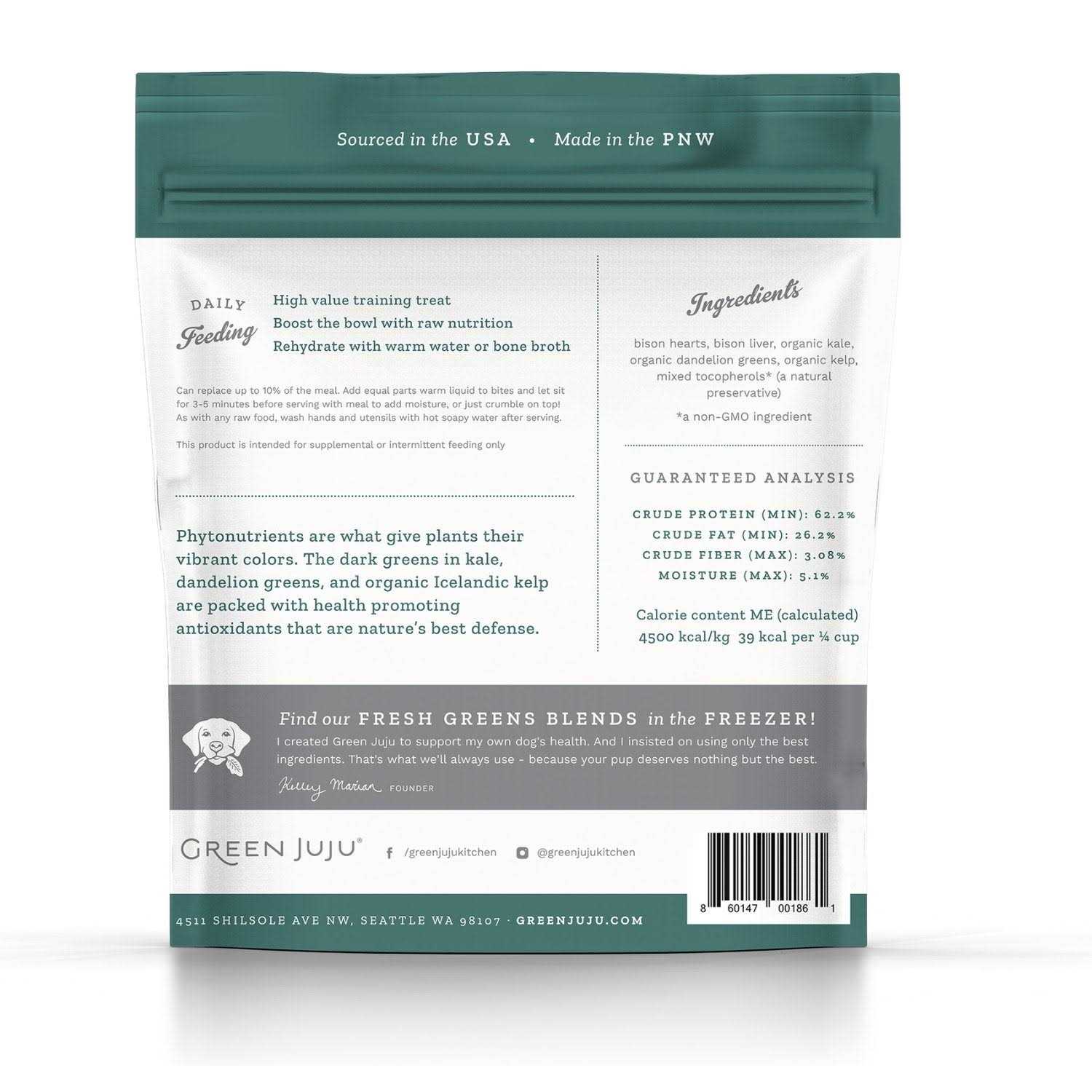 Green Juju Bison Green Freeze Dried - Pet Supplies online store
