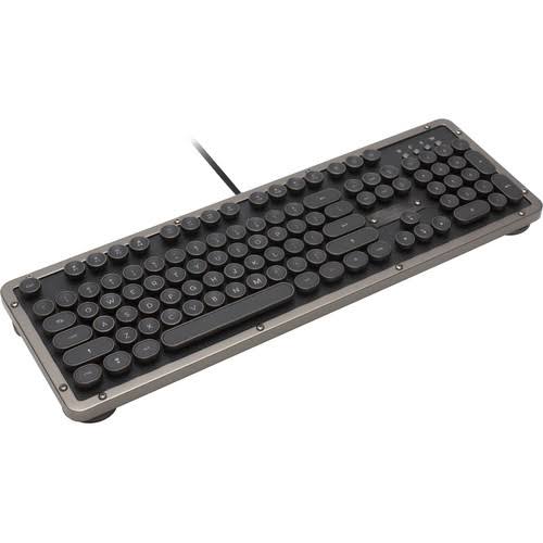 Azio Retro Classic USB (Gunmetal) - Luxury Vintage Backlit Mechanical Keyboard