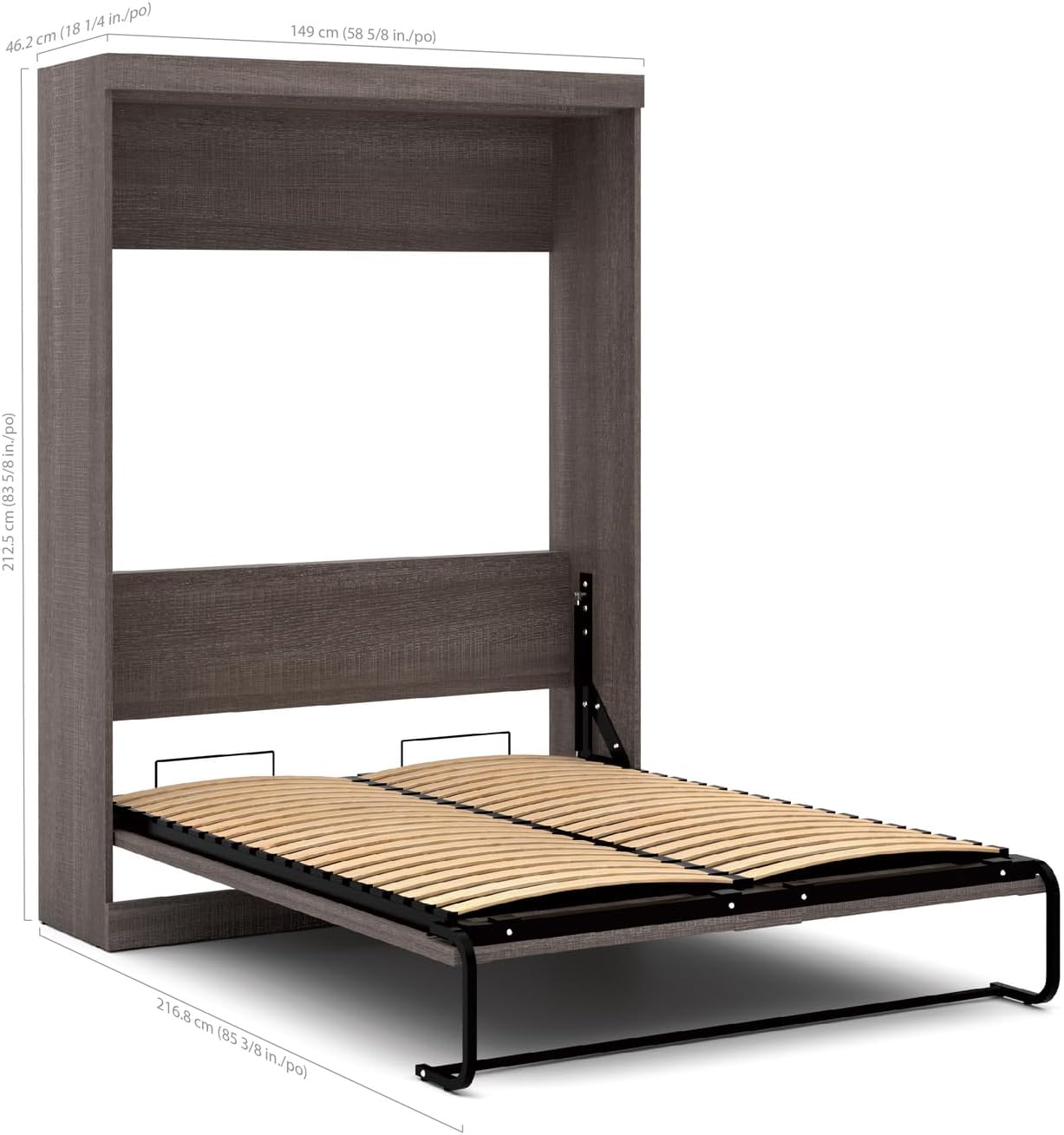Mediterranean Mingle 109" Full Wall Bed Kit in Bark Gray
