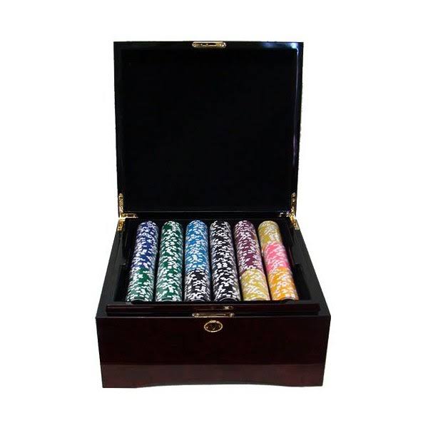 1,000ct. Monte Carlo 14g Poker Chip Set in Aluminum Metal Carry Case